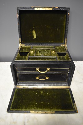 Lot 266 - A Victorian mahogany dressing case jewellery...