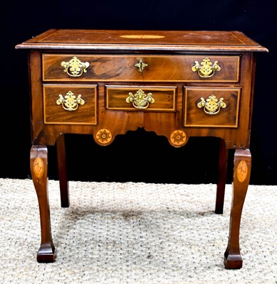 Lot 444 - A 19th century lowboy with marquetry inlay and...