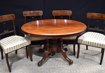 Lot 435 - A 19th century oval flip top dinning table the...
