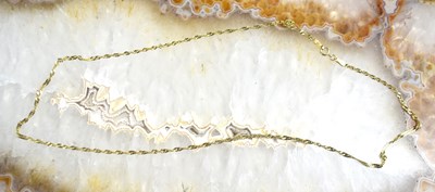 Lot 92 - A 9ct gold chain link necklace, 1.6g