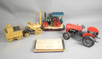 Lot 351 - A model of Stephenson's rocket together with a...