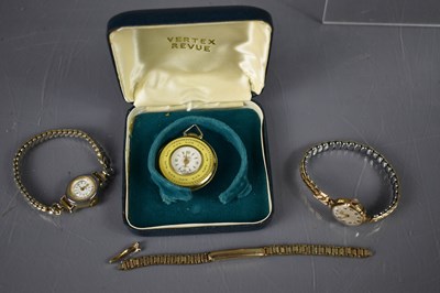 Lot 327 - A lady's vintage cocktail watch with 9ct gold...