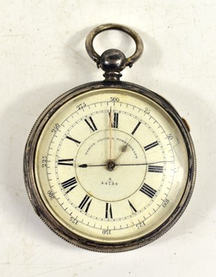 Lot 269 - A silver cased Marine Chronograph pocket watch.