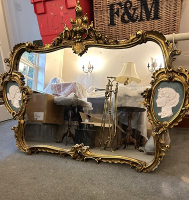 Lot 355a - A large 20th century gilt frame overmantle...
