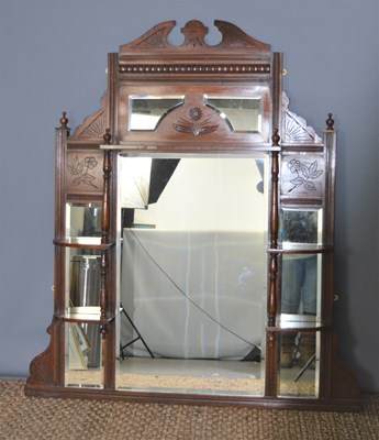 Lot 281a - An Edwardian mahogany over mirror, with...