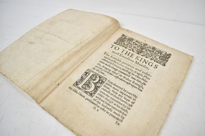 Lot 122 - A rare 17th century pamphlet "To the Kings...