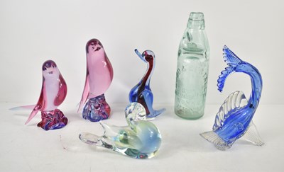 Lot 31 - A group of Murano style glass animal ornaments...