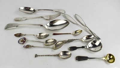 Lot 26 - A group of assorted silver flatwares including...