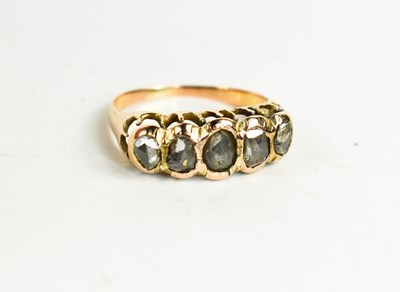 Lot 3 - A Georgian gold and old cut diamond five stone...