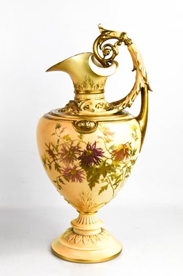 Lot 185 - A large Royal Worcester ewer, circa 1890,...