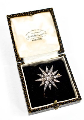Lot 22 - A 19th century yellow metal and diamond...