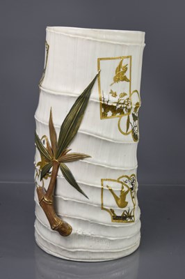 Lot 184 - A large Royal Worcester 'trunk' form vase,...