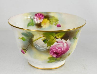 Lot 176 - A Royal Worcester bowl, painted with roses, by...