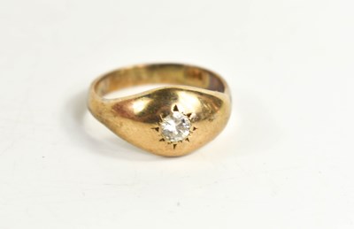 Lot 77 - A 9ct gold and diamond solitaire ring, the...