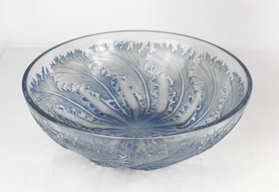 Lot 187 - A Rene Lalique 1920s bowl, moulded with leaves,...