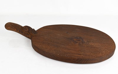 Lot 230 - A Robert Thompson 'Mouseman' dark oak cheese...