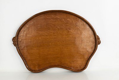 Lot 232 - A Robert Thompson 'Mouseman' oak adzed top...