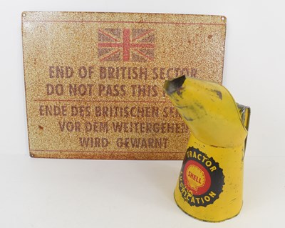 Lot 112 - A vintage Shell Tractor Lubrication oil can...