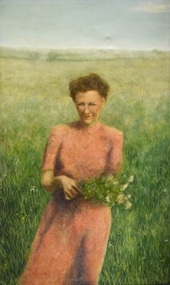 Lot 299 - Linda Mallet (20th century): portrait of woman...