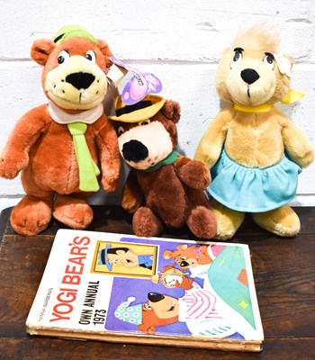 Lot 344 - Three vintage Yogi Bear soft toys, together...