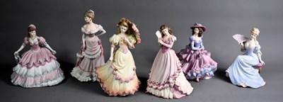 Lot 21 - A group of Coalport porcelain ladies from The...