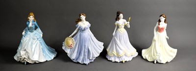 Lot 22 - Two Royal Worcester porcelain ladies; Laura...