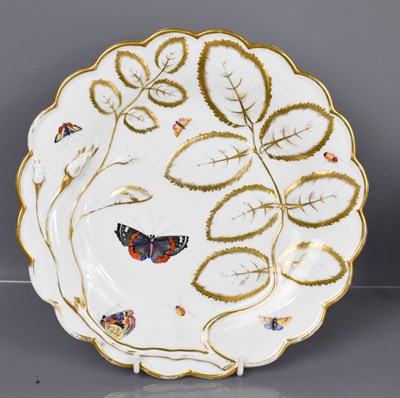 Lot 175 - A Worcester Chamberlains plate, painted with...