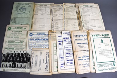 Lot 135 - A selection of Cricket related printed...