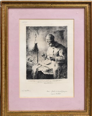 Lot 285 - A 19th century French engraving, Marcel Jacque...