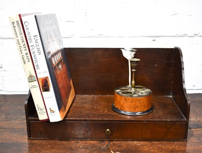 Lot 175 - A mid 18th century oak tabletop bookshelf with...