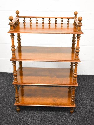 Lot 333 - A late Victorian mahogany wot-not, with...