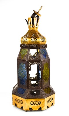 Lot 279 - A 19th century lantern of octagonal form, with...