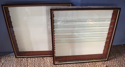 Lot 323 - A pair of wood and glass model display...