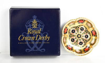 Lot 155 - A Royal Crown Derby pattern five petal tray,...