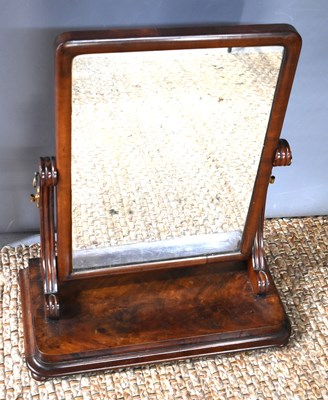 Lot 332 - A Victorian mahogany toilet mirror of large...