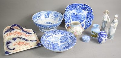Lot 48 - A Victorian cheese dish & cover, a Victorian...
