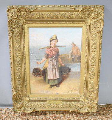 Lot 296 - Henry Moore (1831 – 1895): Fisherfolk beside...