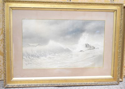 Lot 305 - Henry Edwin Tozer (1838-1913): Waves along the...