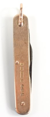 Lot 277 - A 9ct gold cased penknife, Birmingham, 1903,...