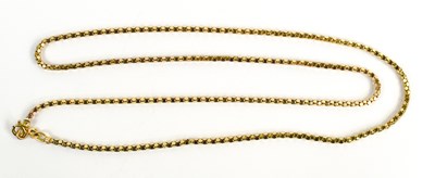 Lot 254 - A 9ct gold popcorn link necklace, 62cm, 7.9g.