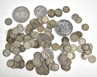 Lot 142 - A group of silver coins to include a Queen...