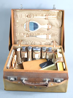 Lot 240 - An early 20th century gentleman's leather...