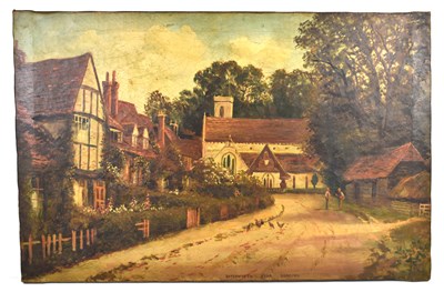 Lot 410 - A 19th century oil on canvas titled Betchworth,...