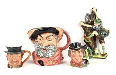 Lot 39 - Two Royal Doulton character jugs, "Falstaff"...