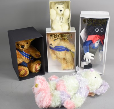 Lot 327 - A group of five Merrythought teddy bears to...