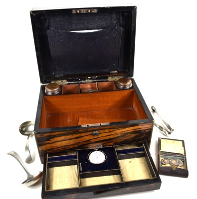 Lot 95 - A 19th century coromandel workbox with fitted...