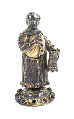 Lot 299 - A sterling silver, shell and gemstone figure...