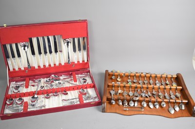 Lot 348 - A collection of silver plated souvenir spoons...