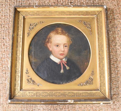 Lot 421 - A 19th century portrait of a young boy wearing...