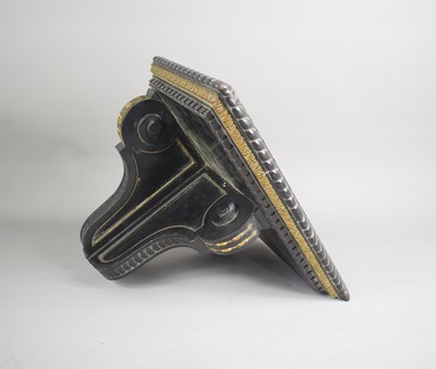 Lot 96 - A Victorian ebonised wall bracket, likely for...